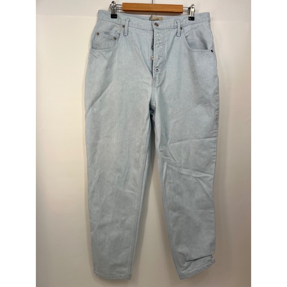 Vintage Republic Denim Baggy Tapered Leg High Waist Light Wash Denim Jeans 17/18